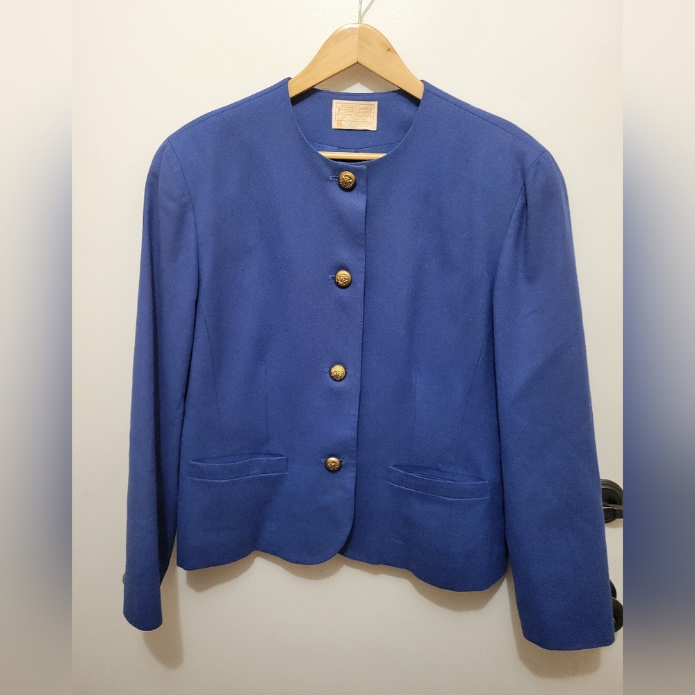 Pendleton Royal Blue Blazer with Gold Buttons